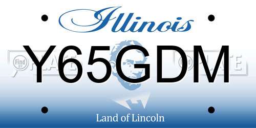 Y65GDM Illinois License Plate