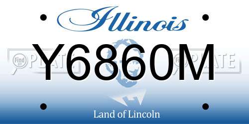 Y6860M Illinois License Plate
