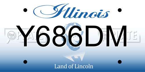 Y686DM Illinois License Plate