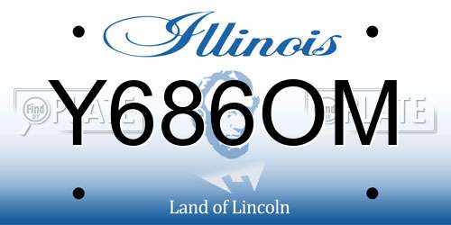 Y686OM Illinois License Plate