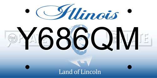 Y686QM Illinois License Plate