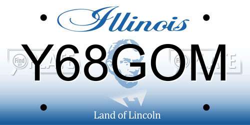 Y68GOM Illinois License Plate