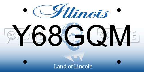 Y68GQM Illinois License Plate