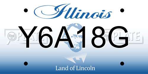 Y6A18G Illinois License Plate