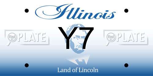 Y7 Illinois License Plate