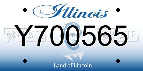 Y700565 Illinois License Plate