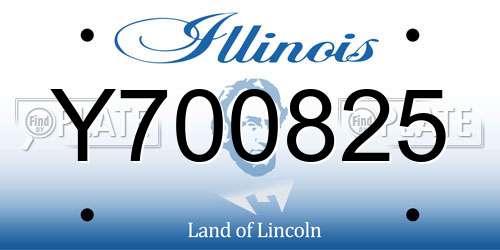 Y700825 Illinois License Plate