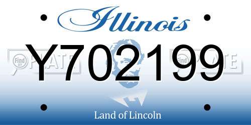 Y702199 Illinois License Plate