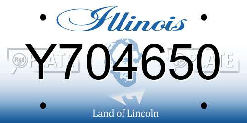 Y704650 Illinois License Plate