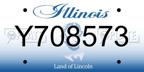 Y708573 Illinois License Plate