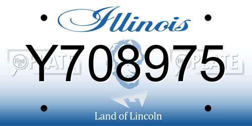 Y708975 Illinois License Plate