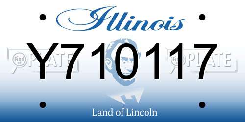 Y710117 Illinois License Plate