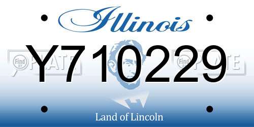 Y710229 Illinois License Plate