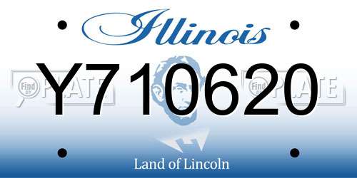 Y710620 Illinois License Plate