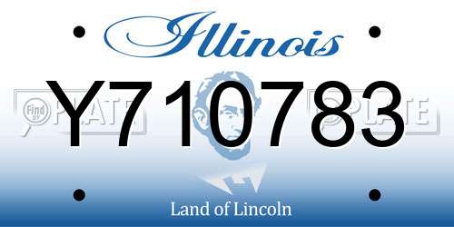 Y710783 Illinois License Plate