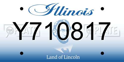 Y710817 Illinois License Plate