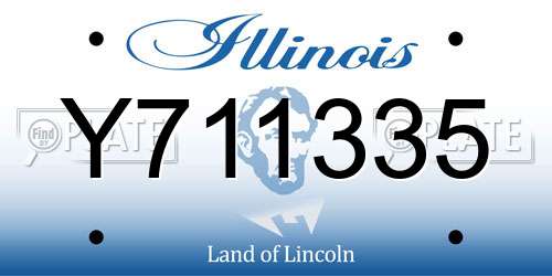 Y711335 Illinois License Plate