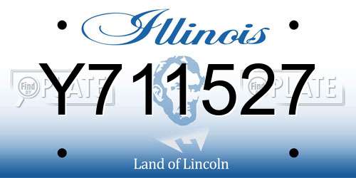 Y711527 Illinois License Plate