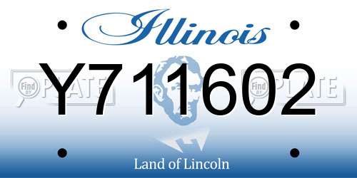 Y711602 Illinois License Plate
