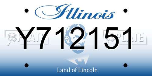 Y712151 Illinois License Plate