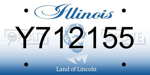 Y712155 Illinois License Plate