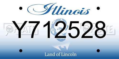 Y712528 Illinois License Plate