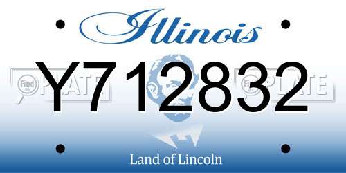 Y712832 Illinois License Plate