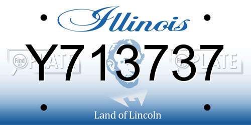 Y713737 Illinois License Plate