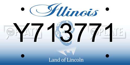 Y713771 Illinois License Plate