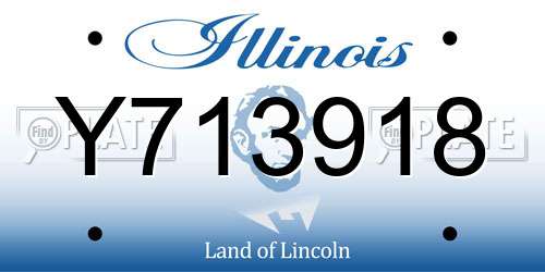 Y713918 Illinois License Plate