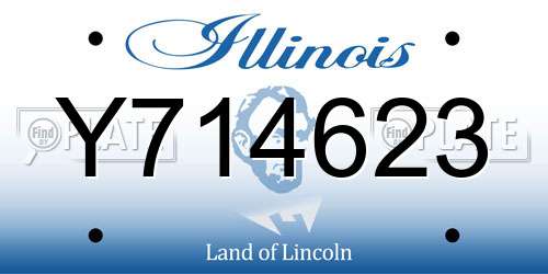 Y714623 Illinois License Plate