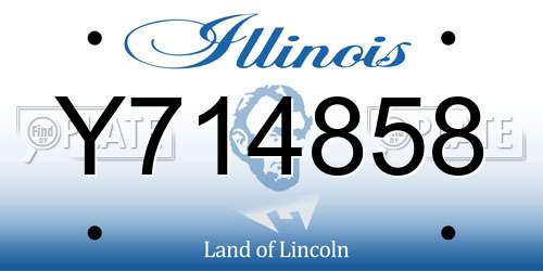 Y714858 Illinois License Plate
