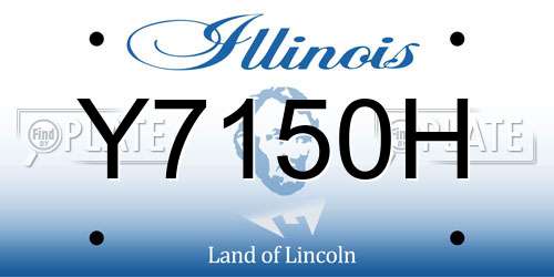 Y7150H Illinois License Plate