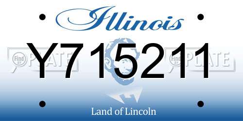 Y715211 Illinois License Plate