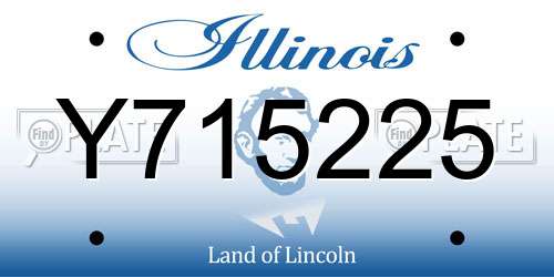 Y715225 Illinois License Plate