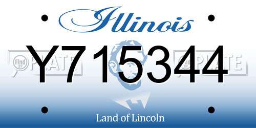 Y715344 Illinois License Plate