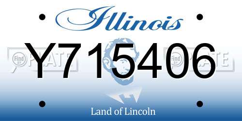 Y715406 Illinois License Plate