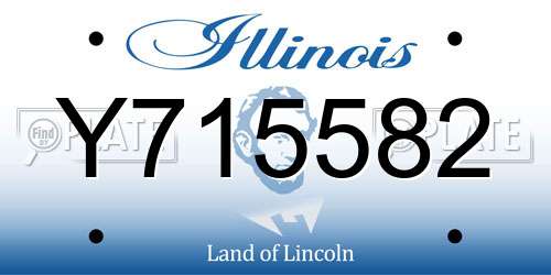 Y715582 Illinois License Plate