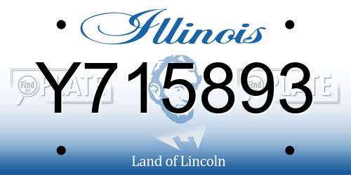 Y715893 Illinois License Plate