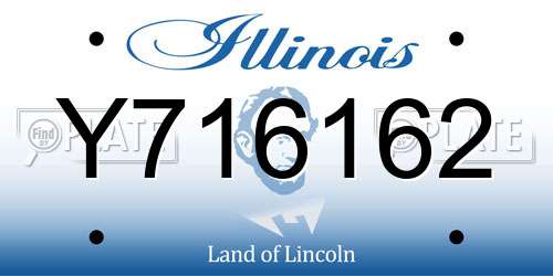 Y716162 Illinois License Plate