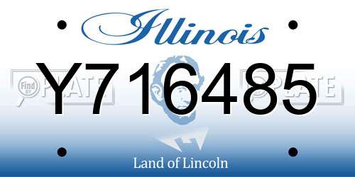 Y716485 Illinois License Plate