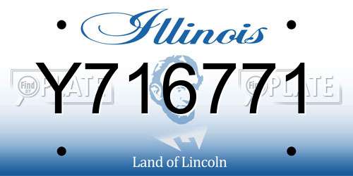 Y716771 Illinois License Plate