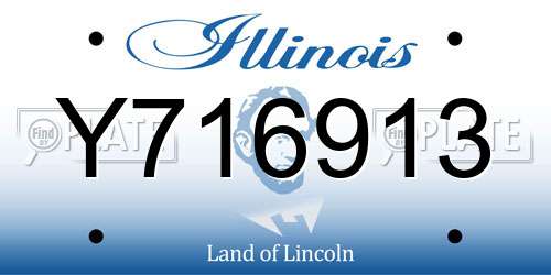 Y716913 Illinois License Plate