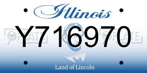 Y716970 Illinois License Plate