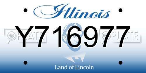 Y716977 Illinois License Plate