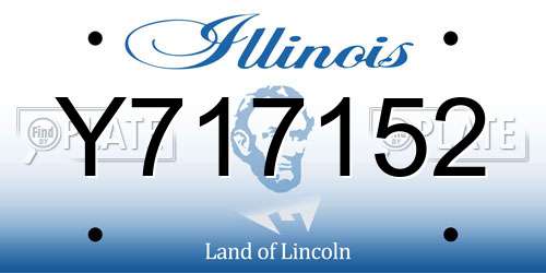 Y717152 Illinois License Plate