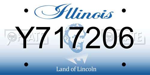 Y717206 Illinois License Plate