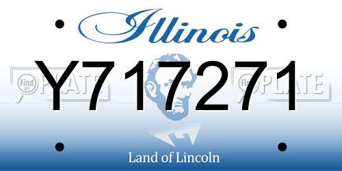 Y717271 Illinois License Plate