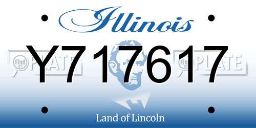 Y717617 Illinois License Plate