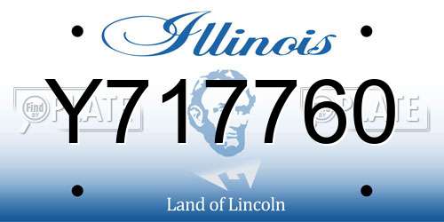 Y717760 Illinois License Plate